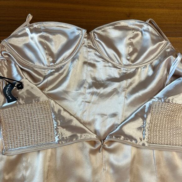Retrofette Cosmo Mini Dress in Dusty Peach Champagne, Sexy, Revolve, Large NWT - Picture 13 of 14